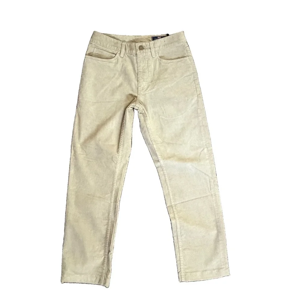 Vineyard Vines Pants Mens 30x30 Beige Corduroy Khaki Straight Leg Preppy Office